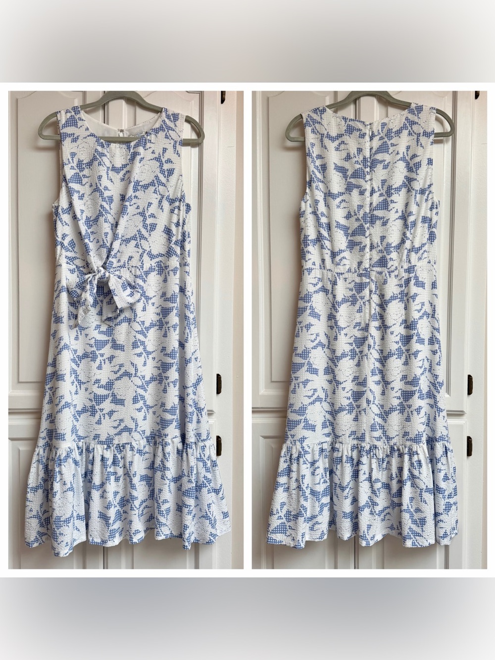 Vineyard Vines 147th Kentucky Derby Floral Gingham Side Tie Dress Size 8